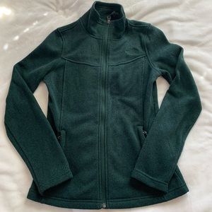 The North Face, Full Zip green jacket - Used - Size XS